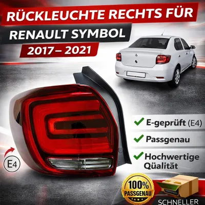 Produktbild von Rückleuchte Heckleuchte Rücklicht Rechts für Renault Symbol 2017–2021 | E4 | OEM-Qualität 265505392R