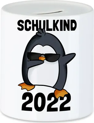 Produktbild von Schulkind 2022 Spardose Einschulung 1. Klasse Pinguin Dab Geschenkidee Grundschule Kindergarten Vorbei