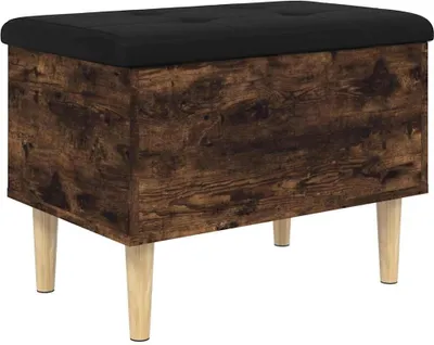 Obrázek produktu pro vidaXL Lavice s úložným prostorem kouřový dub 62x42x46 cm materiál na bázi dřeva