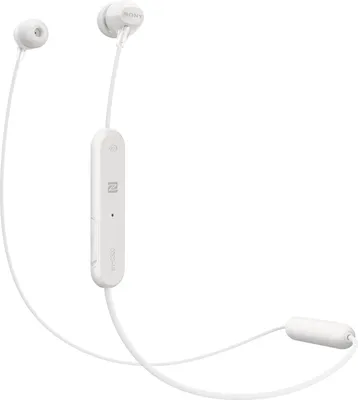 Produktbild von Sony WI-C300 Kabelloser In-Ohr Kopfhörer (Neckband Design, Bluetooth, NFC, Headset mit Mikrofon für Telefon & PC/Laptop, bis zu 8 Stunden Akkulaufzeit, Voice Assistant) weiß