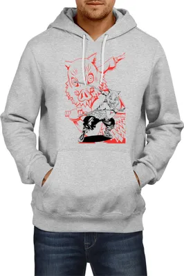 Immagine prodotto di Felpa con cappuccio da uomo Demon Anime Slayer Inosuke Hashibara 006, Man L , Gris