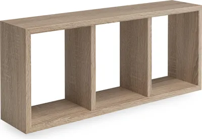 Produktbild von Wandregal TRIADE mit 3 offenen Fächern, Eiche sägerau Holznachbildung