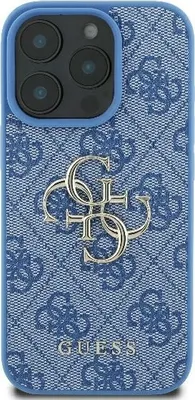 Obrázok produktu pre Puzdro Guess 4G s veľkým logom pre Iphone 16 - modré