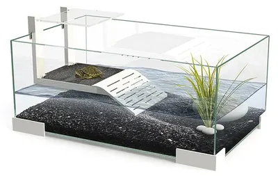 Productafbeelding van Ciano Schildpaddenbak Tartarium 40 | 20L | 40x25,6x19,9 cm voor waterschildpadden Met land gedeelte