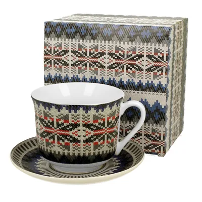 Produktbild von Weihnachtstasse Tasse Becher PORZELLAN Kaffeebecher Teebecher Untertasse 460 ml