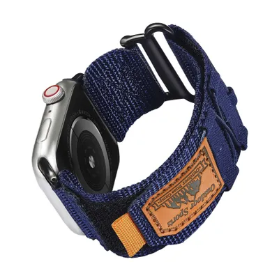 Produktbild von FFO2World Nylon-Sportarmband für Apple Watch 42–49 mm (Serie 1–11, SE, Ultra 1–3), Sport Loop, Blau