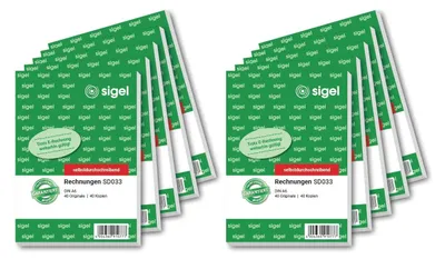 Rechnungsbuch A6, 2x40 Blatt, selbstdurchschreibend, 10 Stück