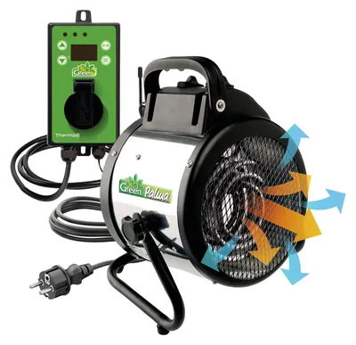 Produktbild von BioGreen Gewächshausheizung "Palma" mit digitalem Thermostat 2.000 W - Einstellbereich -50 bis +99°C