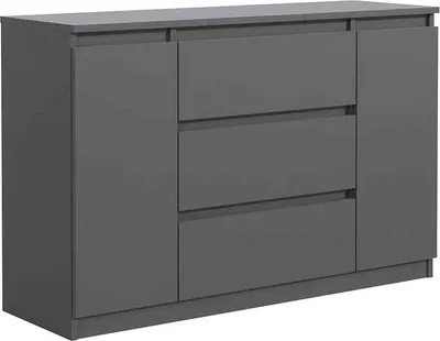 Produktbild von Mobelsta Kommode, Schrank mit Schubladen, Modernes Sideboard, Schubladenschrank, Kommodenschrank, Anthrazit 120x39x78,5 cm
