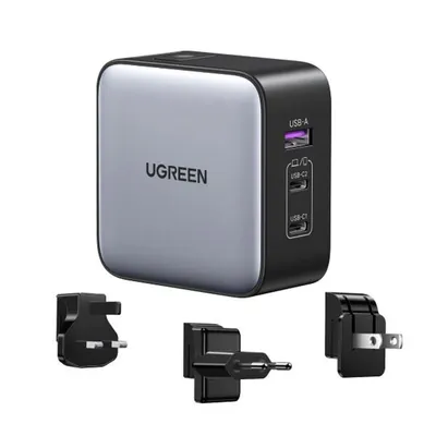 Produktbild von Ugreen 65W Nexode GaN, Drinnen, USB, Grau