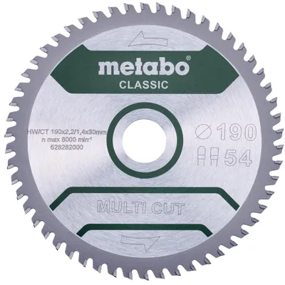 Image de Lame de scie circulaire multi cut classic D190x2,2/1,4xalésage30mm Z.54 FZ/TZ 5Grad