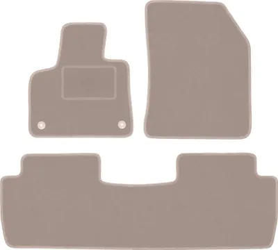 Zdjęcie produktu dla Welurowe dywaniki samochodowe do Citroen C5 Aircross crossover (2019-) - beżowe dywaniki podłogowe LUX komplet (4 szt.)