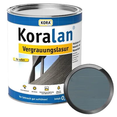 Produktbild von KORA Koralan Vergrauungslasur - 0.75 Liter (ZINK) Wetterschutzlasur