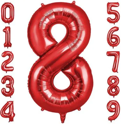Produktbild von Heliumballons - Luftballons 105 cm - Folienballons für Geburtstag und Hochzeit