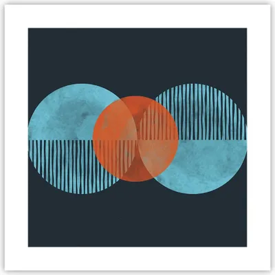 Produktbild von Poster - Poster ohne Rahmen - Abstraktion Räder Gürtel - 40x40 cm - Wand Bild - Wanddeko - Wandbilder - Kunstposter - Wandposter - Bilder - Kunstdruck - Wanddekoration - Wandbild - P2XAC40x40-4670