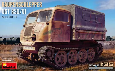 Zdjęcie produktu dla MiniArt 1:35 Ciągnik gąsienicowy Ost RSO01 Zestaw modelarski