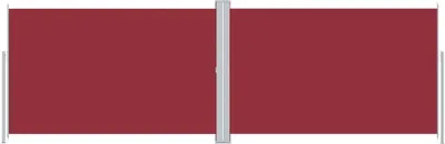 Image de vidaXL Marquise latérale extensible rouge 220x600 cm