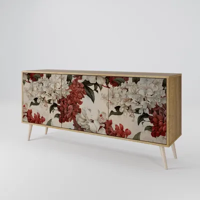 Immagine prodotto di Spacerebels cassettiera a 3 ante - credenza cassettiera - credenza alta - mobile armadio - soggiorno camera da letto - 57,5×164,5×42 (HxLxP)