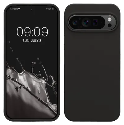 Produktbild von kwmobile Handyhülle für Google Pixel 9 Pro XL Hülle, für Pixel 9 Pro XL Case - Hülle Silikon - kabelloses Laden - Schwarz matt