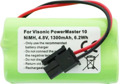 Produktbild von Akku passend für Visonic PowerMaster 10 Akku-NiMH GP130AAM4YMX 4,8 Volt 1300mAh, max. 6,2Wh