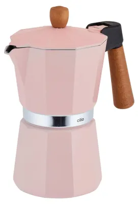 Produktbild von Espressokocher Legno 6 Tasseb rosa