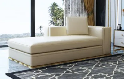 Obrázok produktu pre Dizajnová pohovka Čalúnenie sedadiel Set 3+2+1+ Chaise Longue Koža Luxusný kov