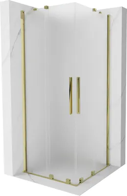 Produktbild von Mexen Velar Duo Duschkabine 90x90 cm mattiert Gold Schiebetür