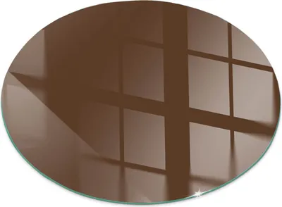 Obrázek produktu pro Skleněná podlahová deska pro Fi 90 cm - Krbová deska skleněná - Krbová deska skleněná - Ochranné sklo - Ochranná deska proti jiskrám - Skleněná podlahová deska nehořlavá - Tepelná ochrana - Ochrana podlahy ze skla - Barva hnědá