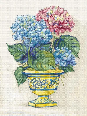 Immagine prodotto di Set punto croce Letistitch "Fiori d'ortensia", schema contato, 30x22cm