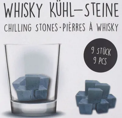 Produktbild von Kühlsteine aus Speckstein 9 Stück wiederverwendbar Whisky Stones Set