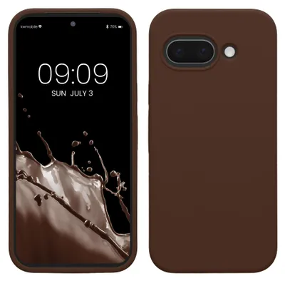 Produktbild von kwmobile Handyhülle für Google Pixel 9a Hülle, für Pixel 9a Case - Hülle Silikon - kabelloses Laden - Chocolate