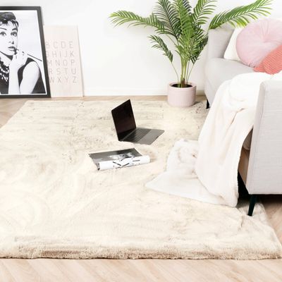 Hochflor Teppich - Comfy Supreme Creme - 140x200cm - Ländlich, Modern, Skandinavisch - Wohnzimmer, Esszimmer, Schlafzimmer -  FRAAI | Home & Living