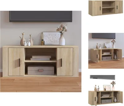 Image de vidaXL Armoire TV Chêne Sonoma 100x35x40 cm Bois composite - Meuble TV