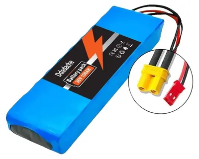 Zdjęcie produktu dla Bateria litowo-jonowa, pojemność 100000 mAh, kompatybilna z systemami 36V, złączem XT30-JST