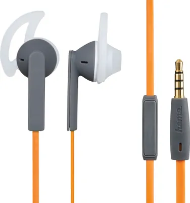 Produktbild von Hama Joy Sport, Kabelgebunden, 20 - 20000 Hz, Kopfhörer, Grau, Orange