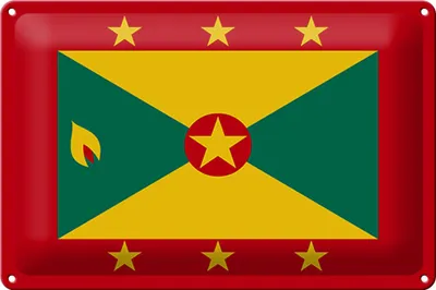 Produktbild von Blechschild Flagge Grenada 30x20cm Flag of Grenada