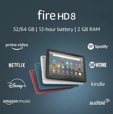 Zdjęcie produktu dla Amazon Fire HD 8", 32 GB, (2022) – różowy