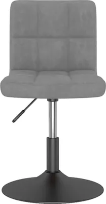 Image de vidaXL Chaise de salle à manger Pivotante Gris clair Velours
