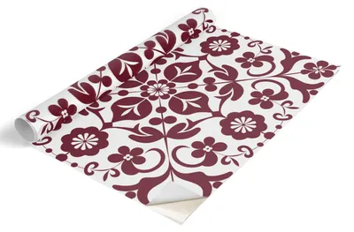 Produktbild von Tulup Möbelfolie - Klebefolie Möbel - Selbstklebende Folie 65x130 cm - Möbelfolie Schrank - Folie für Möbel - Möbelfolie Küche - Wasserdicht - Abwaschbar - Selbstklebend - Luftblasenfrei - Blumenmuster