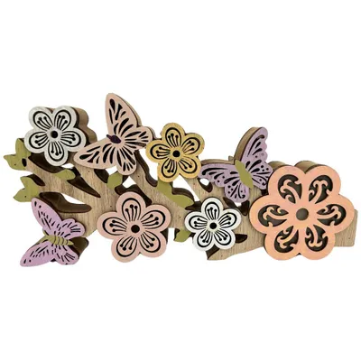 Produktbild von abc HOME | Dekofigur Blumen | LEDs | MDF | 25 cm B