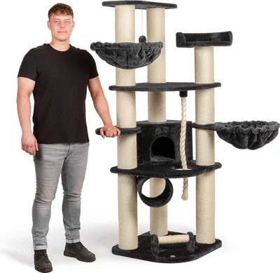 Produktbild von Kratzbaum Dawson · anthrazit/beige · ca. 64 x 155 x 182 cm