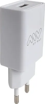 Zdjęcie produktu dla Myway, ładowarka 2A z kablem micro USB 1m do szybkiego ładowania, biała