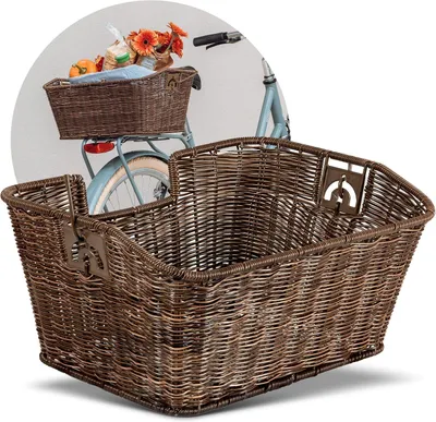 Produktbild von Fahrradkorb aus Polyrottan – Abnehmbar – 40 x 30 x 17 cm