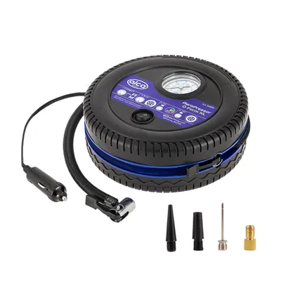 Produktbild von alca® Kompressor mini in O Form, elektrische Auto Luftpumpe 12V Luftkompressor, Zigarettenanzünder