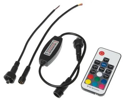 Obrázek produktu pro T-LED Mini stmívač s ovladačem RF6A pro RGB LED pásky IP67 063954