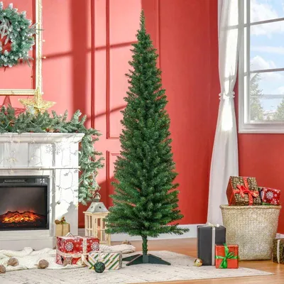 Obrázok produktu pre Umelý vianočný stromček, výška 180 cm, s 390 vetvami | Farba: zelená | Rozmery: 55x55x180 cm
