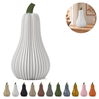 Image de Citrouille haute pour bougie LED — 16 cm – Blanc