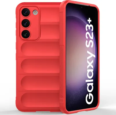 Produktbild von Samsung S23+ Hülle, Weich TPU Silikon Stossfest Anti-rutsch Schutzhülle für Samsung Galaxy S23+ Rot