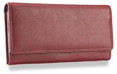 Obrázek produktu pro Dámská peněženka Visconti z přírodní kůže červená RFID 18,5 cm