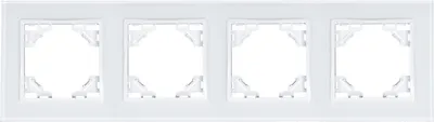 Produktbild von 4-fach Glas Rahmen horizontal QUADRA weiß